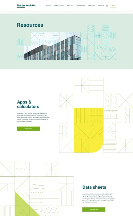 Fletchers website screen UI
