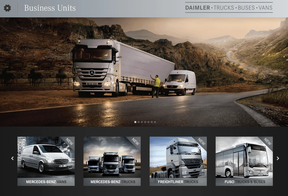 Mercedes Benz Application UI