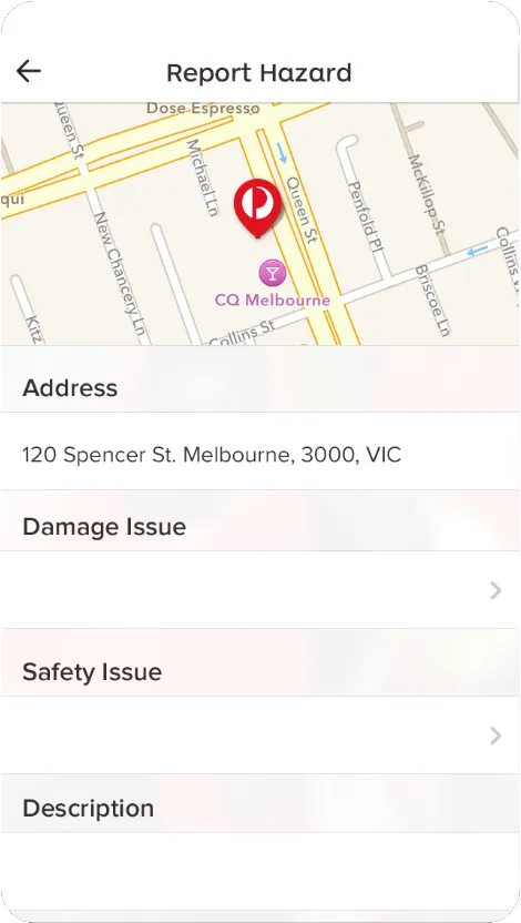AusPost app screen UI
